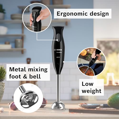Bosch CleverMixx Hand Blender 600W with Beaker - Black