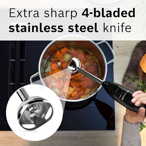 Bosch CleverMixx Hand Blender 600W with Beaker - Black