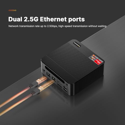 BOSGAME P4 Mini Gaming PC, Ryzen 7 5700U, 32GB DDR4, 1TB SSD