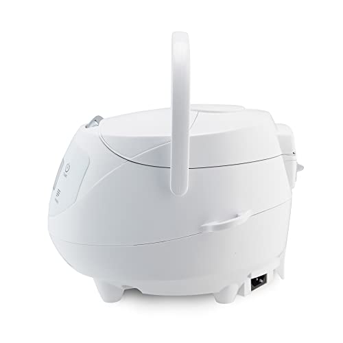Yum Asia Panda Mini Rice Cooker - Ninja Ceramic Bowl - Fuzzy Logic - 4 Rice & Multicooker Functions - LED Display - Arctic White