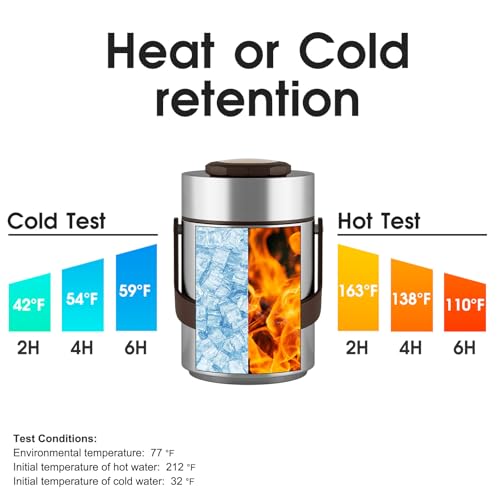 AUSAULAC Stainless Steel 3500ml Vacuum Insulated Hot Food Jar - Portable 3 Tier Bento Lunch Boxes - Wide Mouth, Keep Thermal (Silver)