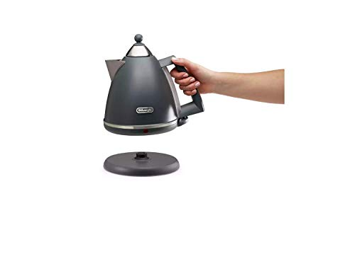 De'Longhi Argento Silva Kettle 1.7L Capacity, 360 Swivel Base, Grey