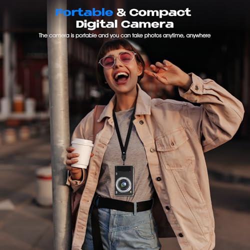 Bofypoo 4K Autofocus Vlogging Camera, 32G Card, 48MP, 16X Zoom