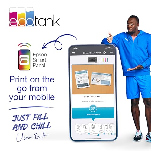 Epson EcoTank ET-2861 Multifunction Printer, Wi-Fi, Ink Tank, 3-Year Ink, Black