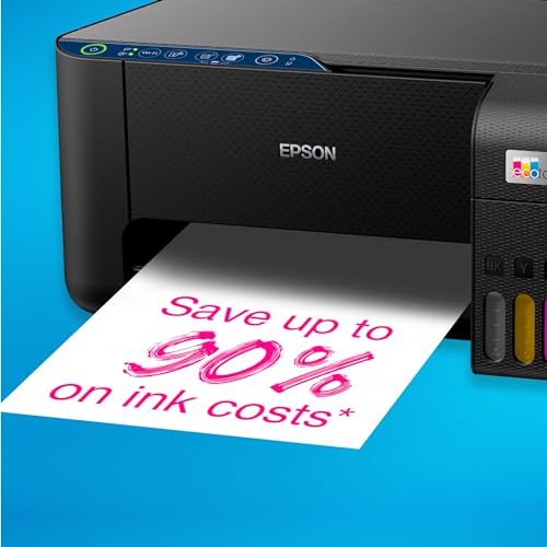 Epson EcoTank ET-2861 Multifunction Printer, Wi-Fi, Ink Tank, 3-Year Ink, Black