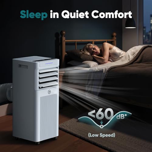 Portable Air Conditioner 9000 BTU, 4-in-1 Cooling, Dehumidifier, Fan - Remote Control, Timer, Window Kit - For Rooms Up to 269sq.ft