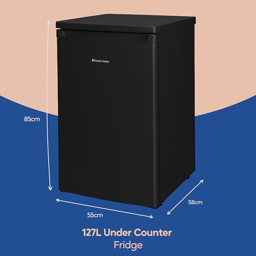 Russell Hobbs Larder Fridge: 127L, Adjustable Thermostat, LED Light