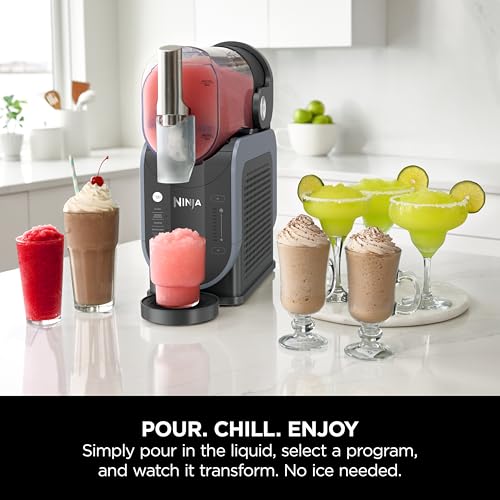 Ninja SLUSHi Maker: Create Frozen Drinks & Cocktails, WhisperChill Tech, 1.9l Capacity - Blue/Grey