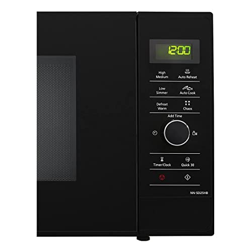 Panasonic Inverter Microwave Oven, 1000W, 23L, Dial Control, Quick 30sec, x10 Programs, Auto Defrost, Child Lock, Black