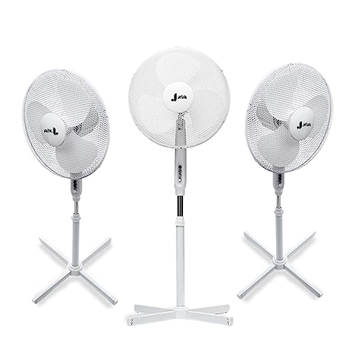 CoolBreeze 16-Inch Oscillating Pedestal Fan 3-Speed Control Stand Fan