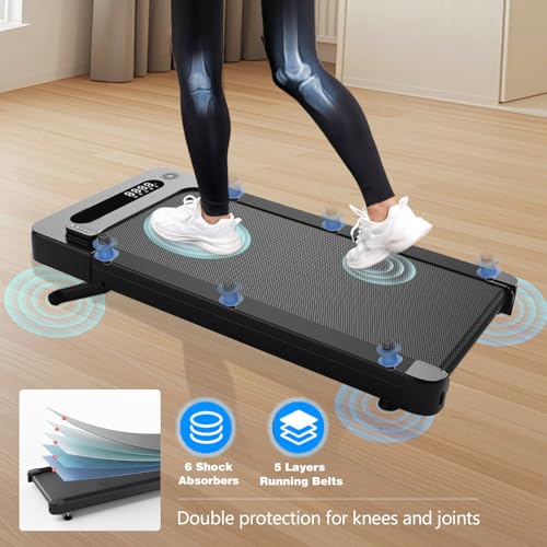 Bluearth Walking Pad Treadmill: 10% Incline, Smart App, Scenic Routes, Live Classes, Under Desk, Hiking & Running