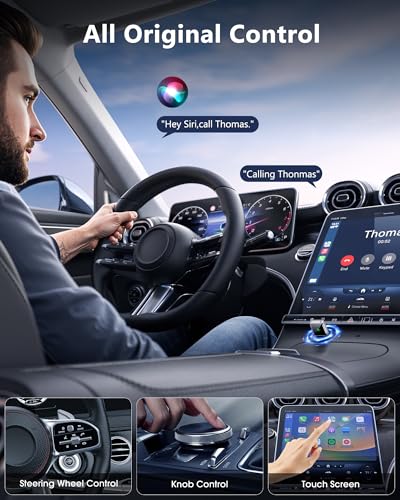 TKHIN CarPlay Wireless Dongle - Upgrade Factory Wired CarPlay to 5GHz WiFi on Cars After 2016