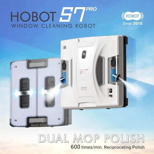 Hobot S7 Pro Window Cleaner: Dual Mop, Ultrasonic Spray, 4800Pa Suction
