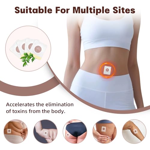 Natural Belly Fat Slimming Patches - 60PCS Weight Loss Stickers | Plant-Based Burner for Abdomen & Waist | Toning & Detox Solution