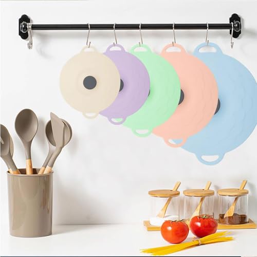 Silicone Suction Lids for Mugs, Bowls, Plates, Pots - Heat Resistant & Reusable - 5 Sizes