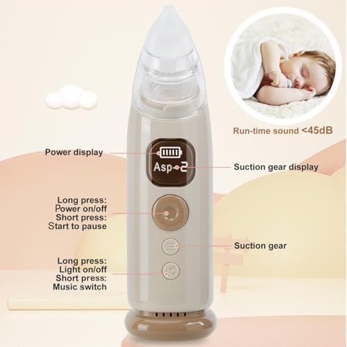 Postuvix Baby Nasal Aspirator: Portable Snot Remover for Newborns - Safe Nose Cleaner with 3 Levels of Suction
