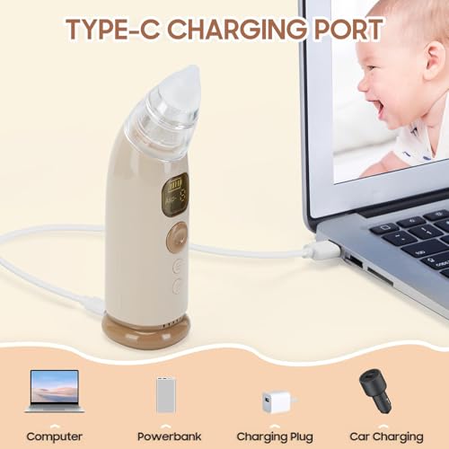 Postuvix Baby Nasal Aspirator: Portable Snot Remover for Newborns - Safe Nose Cleaner with 3 Levels of Suction