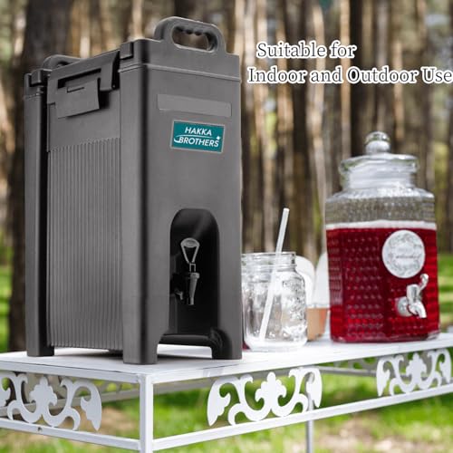 Hakka 5 Gal Insulated Beverage Dispenser: Hot/Cold, Outdoor Juice Warmer, Keeps Temp for 10 Hours