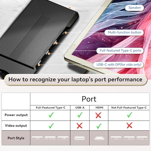 domyfan Laptop Screen Extender: 15.6 inch FHD IPS Triple Monitor, Plug-Play for Mac, Windows, Chrome, Android