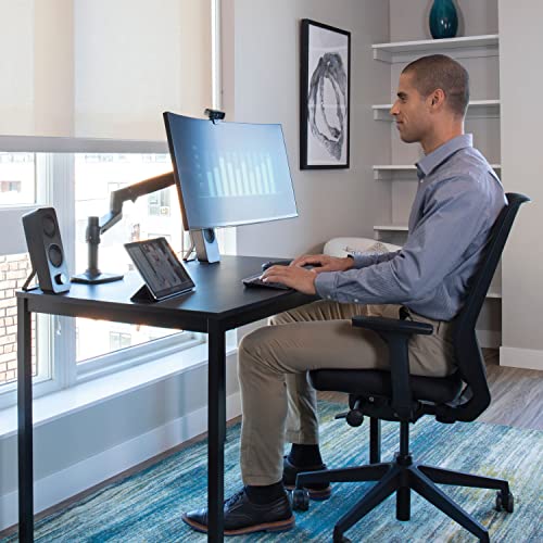 Ergotron LX Premium Monitor Arm: Single Desk Mount for 34" Flat/Curved Ultrawide Monitors - VESA 75x75mm/100x100mm
