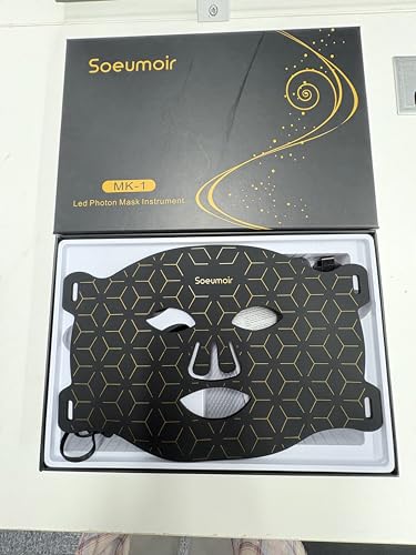 Skin Rejuvenation LED Face Mask: Acne & Fine Lines Reduction - 7 Light Modes - Remote Control - Professional Skincare