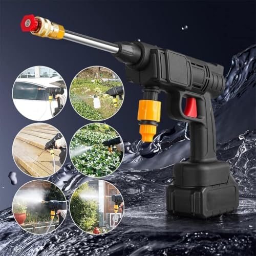 Hydrox5 Hand Held Pressure Washer with 6-in-1 Nozzle - Turbo Jet Blasters for Car and Garden