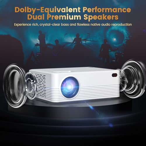 Osikem Mini Portable Smart Projector, WiFi, Bluetooth, 1080P Full HD, 300 ANSI, Smartphone HDMI, USB, Keystone, 200 inch