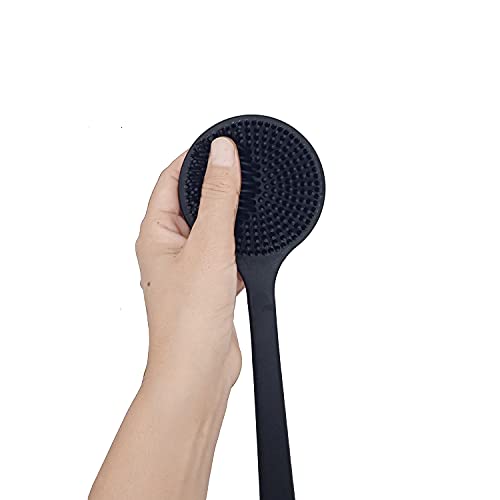 Silicone Back Scrubber with Long Handle for Shower and Bath