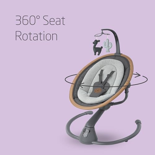 Maxi-Cosi Electric Baby Swing Chair, Baby Rocker, 12 Melodies, 360° Rotation