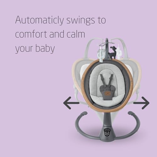 Maxi-Cosi Electric Baby Swing Chair, Baby Rocker, 12 Melodies, 360° Rotation