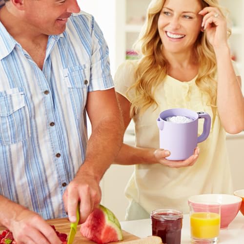 Qoukonao Electric Egg Beater & Rice Washer - Portable 1L Mixing Bowl Filter Machine - Kitchen Gadgets for Baking & Cooking