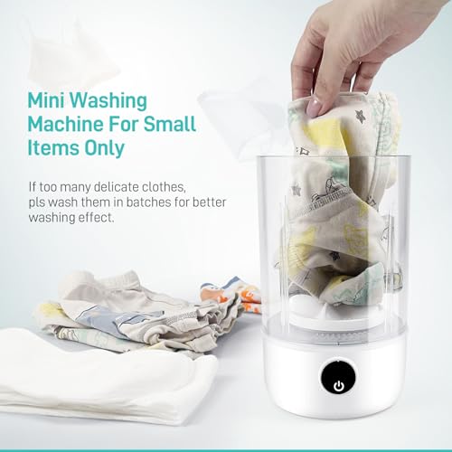 Portable Mini Washer | Rechargeable 1L | Deep Clean Socks, Baby Clothes | Lightweight, Compact | For Apartment, Dorm, Travel