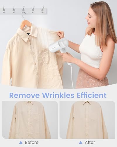 BEAUTURAL Foldable Clothes Steamer for Garments, Portable Fabric Iron
