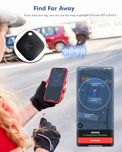 Yipoyilo Air Tracker Tag for Android - Bluetooth Key Finder, 4 Pack Black