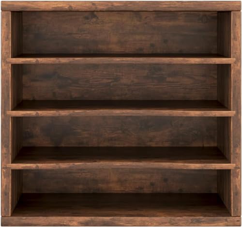 Senhoglb Wood Filing Trays 4 Compartments A4 Paper Organizer - Sturdy Desktop File Holder for Office, School, Home - Adjustable Shelf