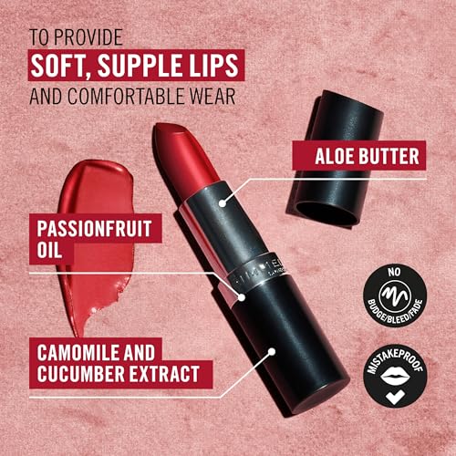 Rimmel Lipstick Pink Blush Creamy Satin Finish 8HR Wear