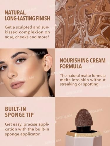 SHEGLAM Cool Toned Liquid Contour Stick for Long-Lasting Bronzed Makeup Glow
