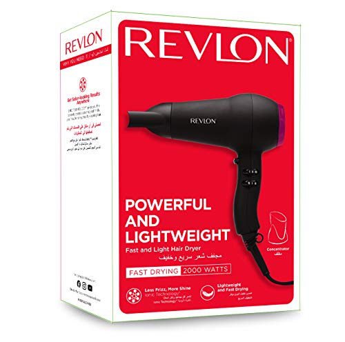 Revlon Fast & Light Hair Dryer 2000W for Quick Drying & Styling