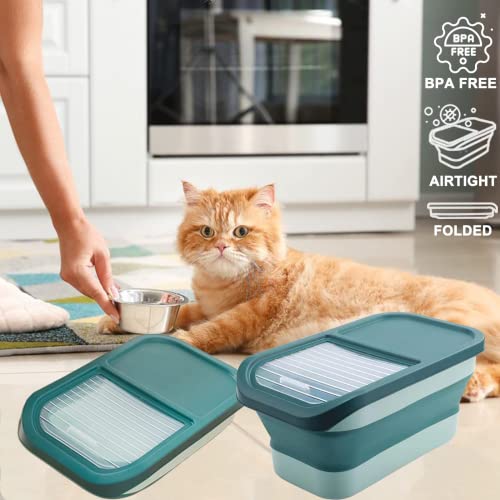 Wuciray Pet Food Storage Container: Airtight Bin for Dry Food, 5-10KG, Wheels