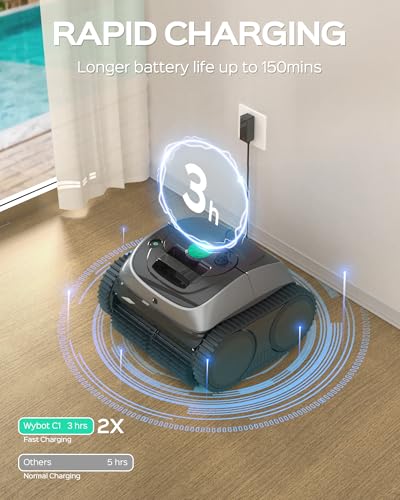 WYBOT E1-A Robotic Pool Vacuum for Inground Pools, Efficient Cleaning