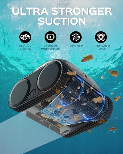 WYBOT E1-A Robotic Pool Vacuum for Inground Pools, Efficient Cleaning