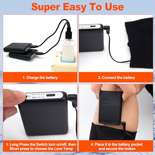 WarmFeet Electric Heated Socks | 360° Toe Heating, 4 Heat Settings | Rechargeable Battery | Outdoor Skiing, Camping, Hiking