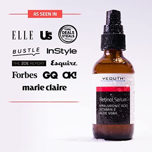 YEOUTH Retinol Serum: Hydrating Face Serum with Hyaluronic Acid & Vitamin E