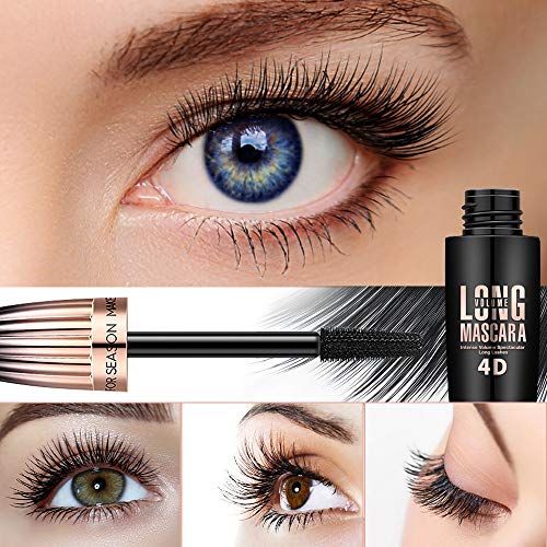 Silk Fiber Mascara, Extra Long & Thick Lashes, Waterproof Black