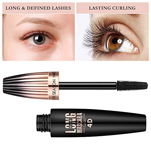 Silk Fiber Mascara, Extra Long & Thick Lashes, Waterproof Black