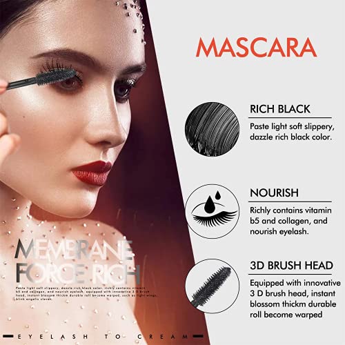 Silk Fiber 4D Mascara: Extra Long & Voluminous Lashes, Waterproof Black