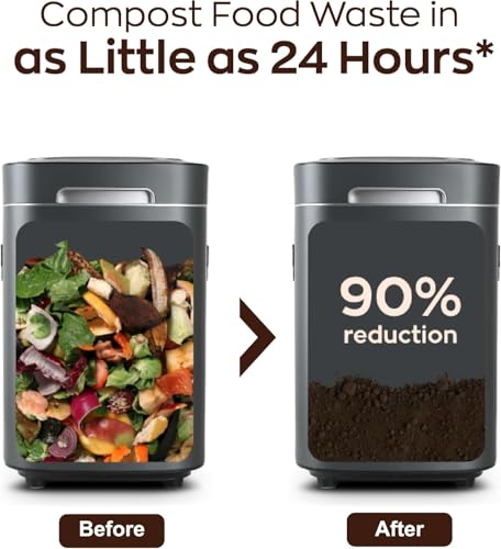 Reencle 14L Electric Composter: Indoor Food Waste Bin, Rapid Decomposition, Odor-Free, Whisper-Quiet, Turns Scraps into Soil