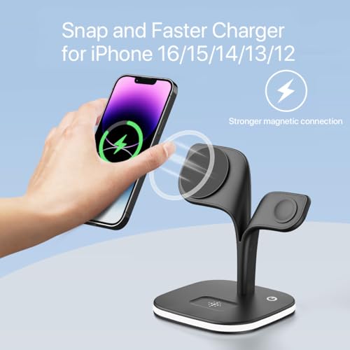 EXW 3-in-1 MagSafe Wireless Charger for iPhone & Apple Watch, AirPods - Fast Charging Station