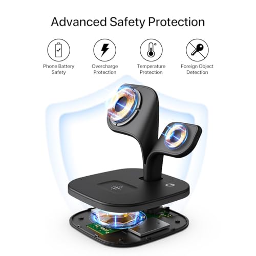 EXW 3-in-1 MagSafe Wireless Charger for iPhone & Apple Watch, AirPods - Fast Charging Station