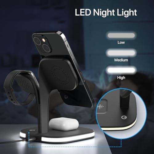 EXW 3-in-1 MagSafe Wireless Charger for iPhone & Apple Watch, AirPods - Fast Charging Station